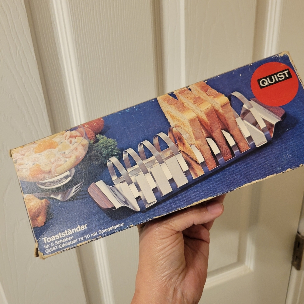 Vintage Toast Rack ~ NOS/NIB - Original Box ~ QUIST - Germany? ~ MCM ~ Retro! - Picture 9 of 15